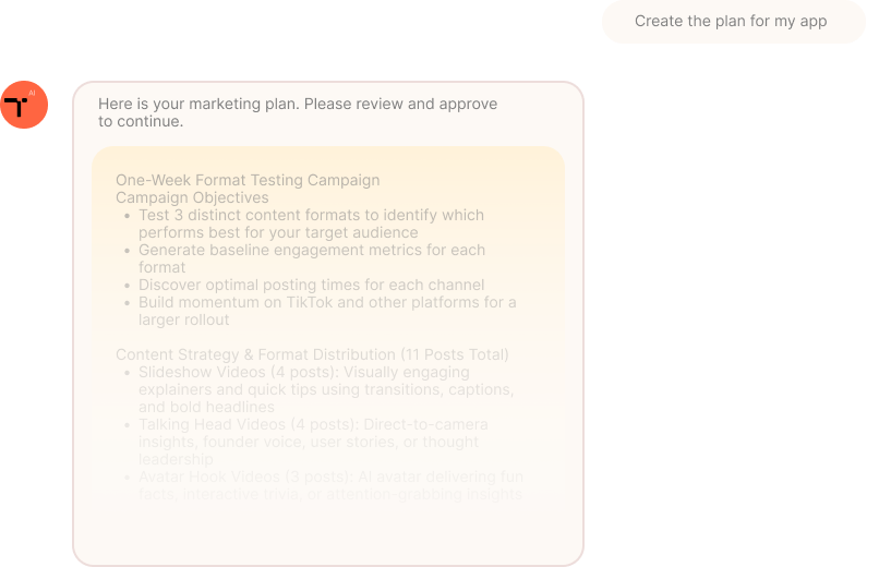 Instant marketing plans